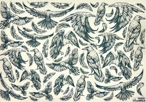 Ravens - Underglaze Transfer Sheet