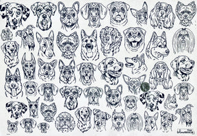 Dogs - Underglaze Transfer Sheet