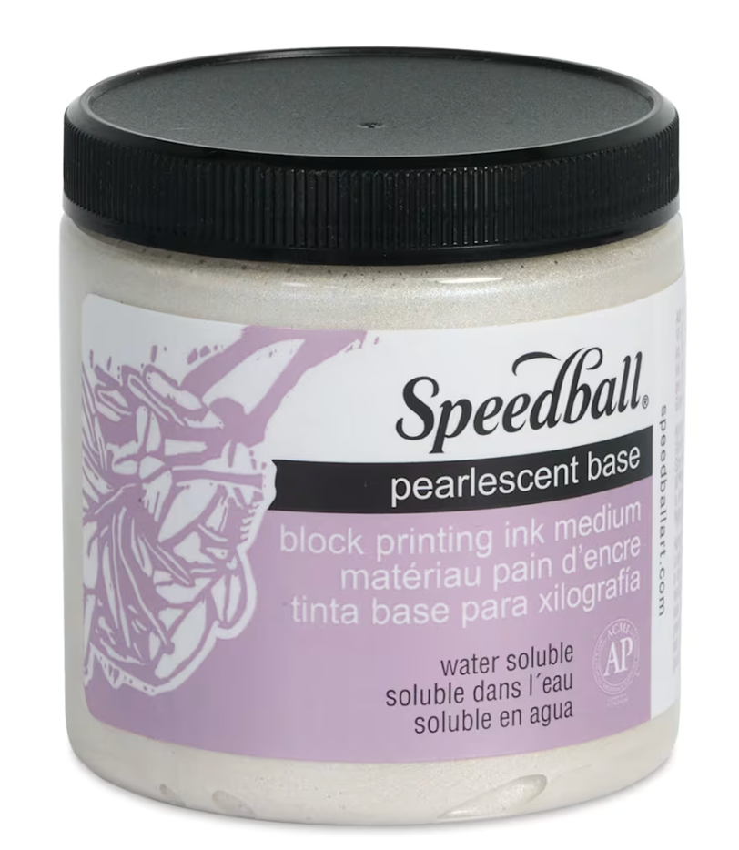 Block Printing Ink Pearlescent Base - 8 oz