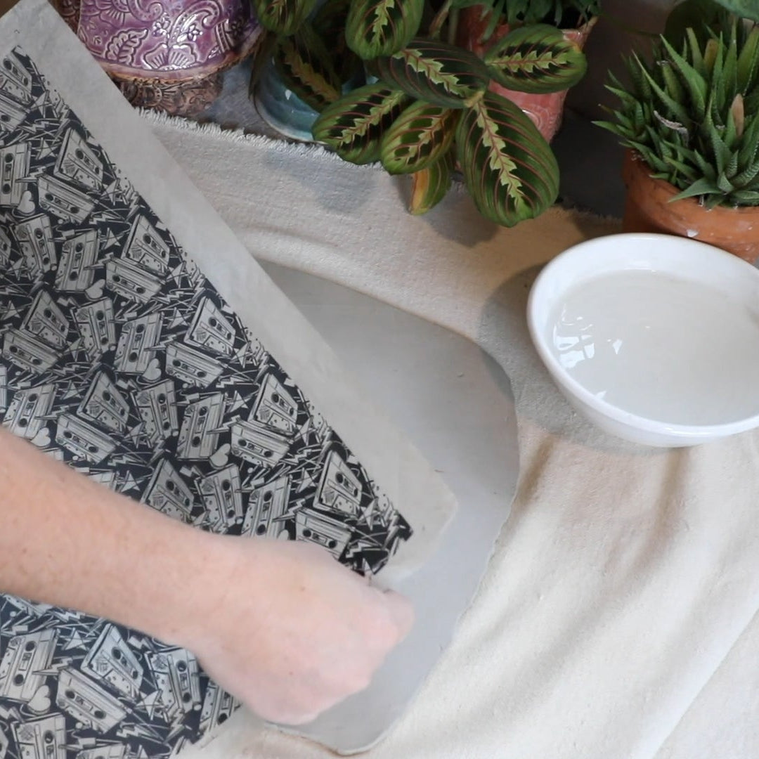 Applying Elan Transfers to a Clay Slab - Video - instant download